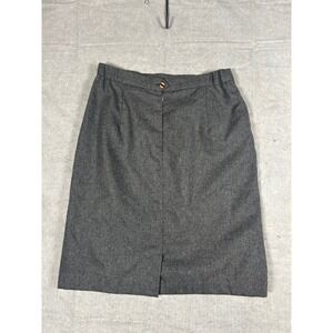 RUSS Women's Gray Wool Blend Pleated‎ Knee Length Skirt Size 12